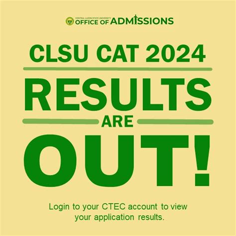 CLSU COLLEGE ADMISSION TEST 2024 RESULTS ARE OUT!.